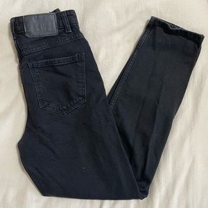 ZARA Black Straight-Leg Jeans